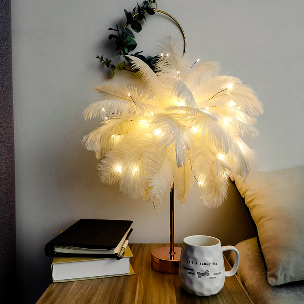 Feather deals side lamp