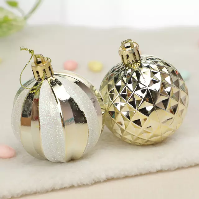 Christmas Tree Decorative Balls GOLDEN(16PC/SET)