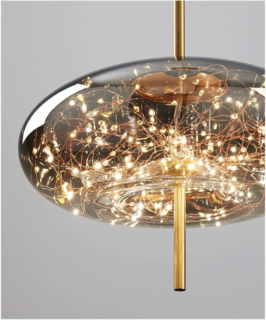 CORAL TREE LED Modern Chandelier Lamp, All Copper Light Elegant Crystal Luxury Chandelier for Living Room, Gold and Clear Glass