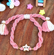 Pink star bracelet Rakhi