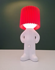 Naughty Bedside Desk Table Lamp- Red Cap