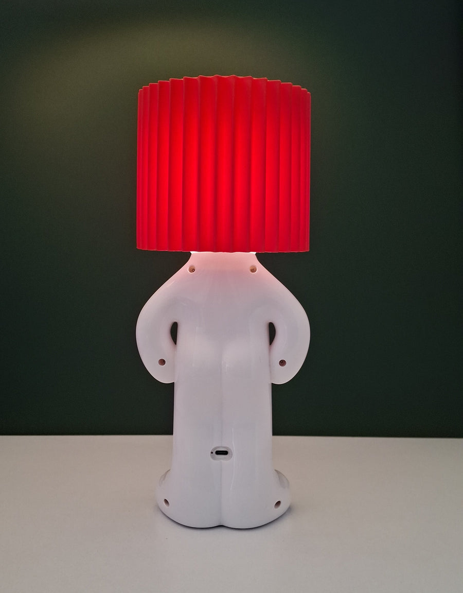 Naughty Bedside Desk Table Lamp- Red Cap