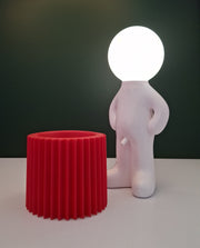 Naughty Bedside Desk Table Lamp- Red Cap