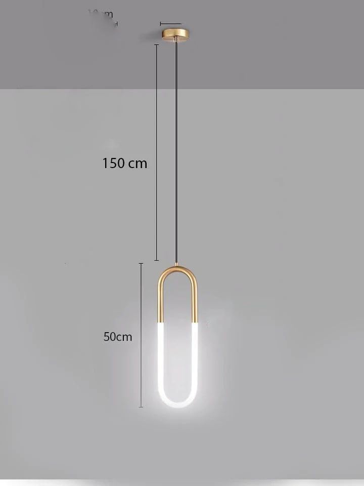 U-Shaped Pendant Light Modern Metal Linear LED