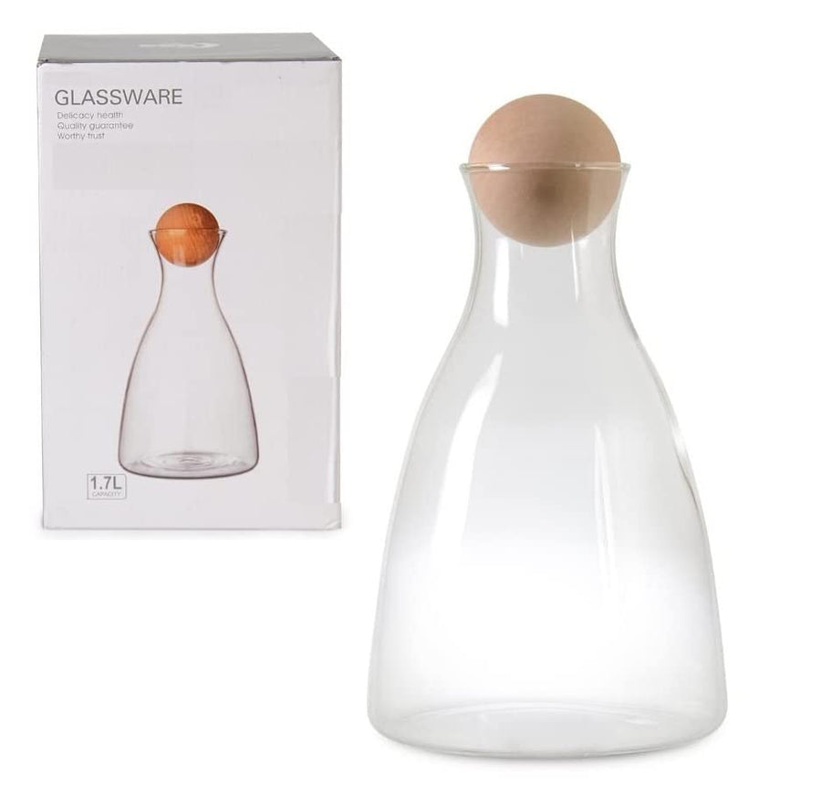 Decanter with wooden ball