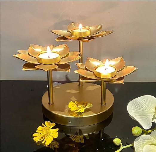 Gold T Candle Holder (Set of 3)