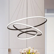 3 Ring LED Pendant Light Black