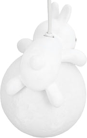 Rabbit Pendant Light, Retro White Resin Chandelier Cute Animal Shape