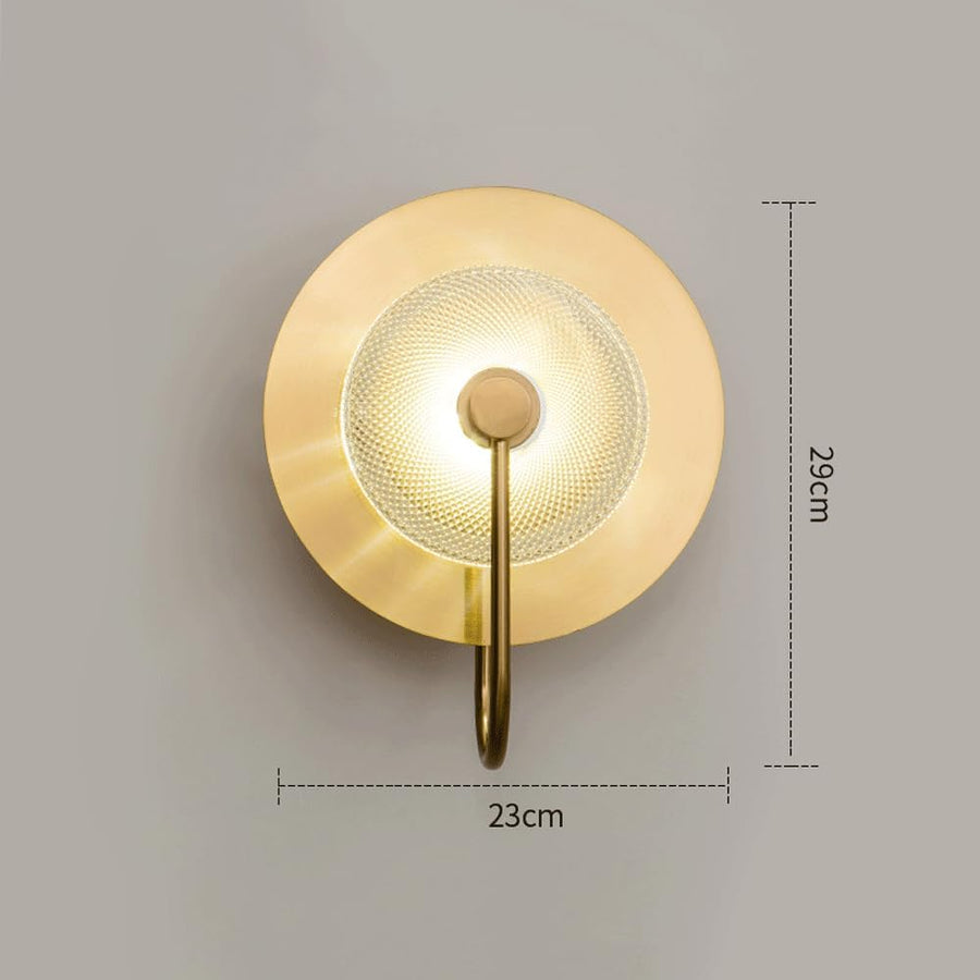 Glass round wall sconce lighting fixture