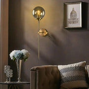 Modern Gold Finish Glass Ball Light Wall Lamp Lighting Sconce Fixture