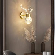 Acrylic Modern Horn Gold Metal Wall Light