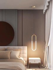 U-Shaped Pendant Light Modern Metal Linear LED