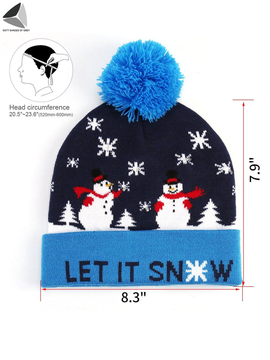 Christmas Style LED Winter Cap