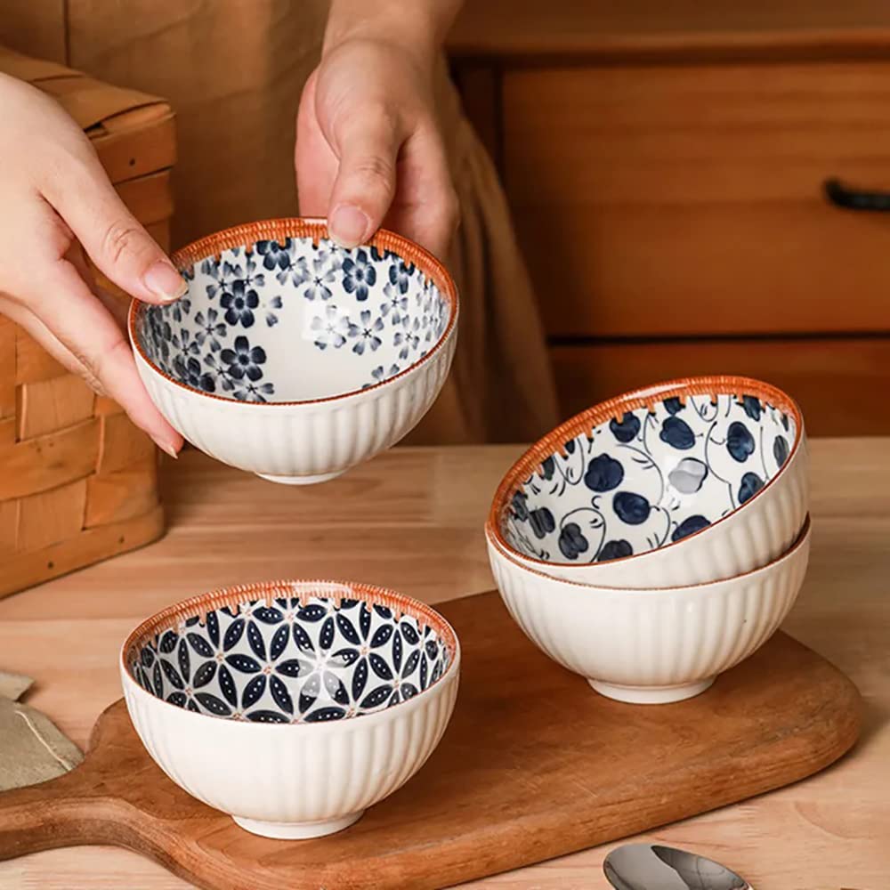 Porcelain Bowls Set, 300 ML Serving Bowls Oven Safe for Dining (4 -Piece)