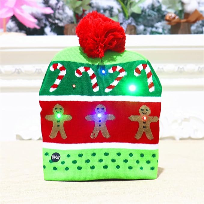 Ginger bread man LED Wool Cap