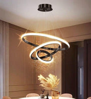 3 Ring LED Pendant Light Black