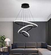 3 Ring LED Pendant Light Black