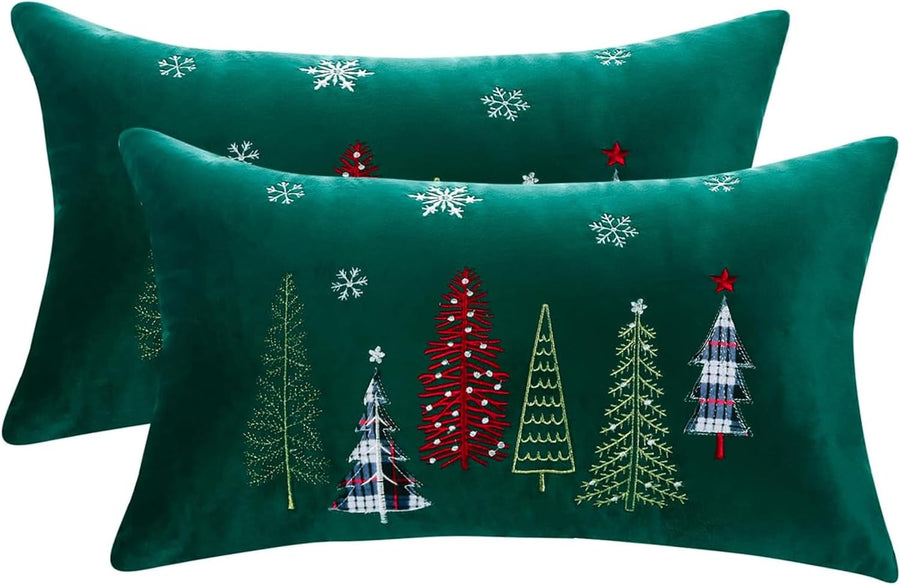 16 x 26 CM set of 2 Christmas Velvet Pillowcases