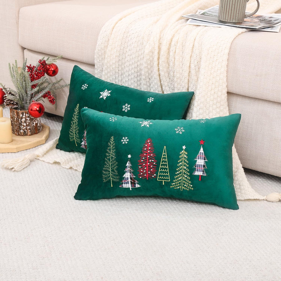 16 x 26 CM set of 2 Christmas Velvet Pillowcases