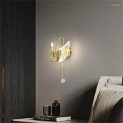 Swan Gold Design Indoor Wall Lights