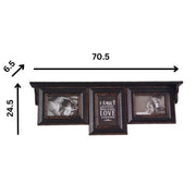 wooden shelf set of 3 photoframe