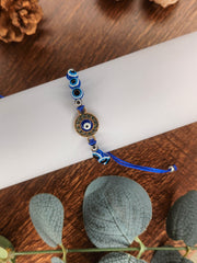 Evil eye beads and diamond Rakhi band