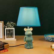 Table Light Bear Bedside Lamp Resin Crafts Cartoon- Green