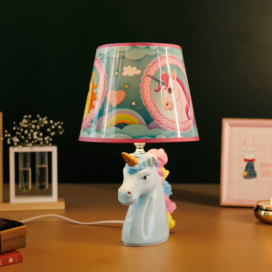 Ceramic blue unicorn for kids room