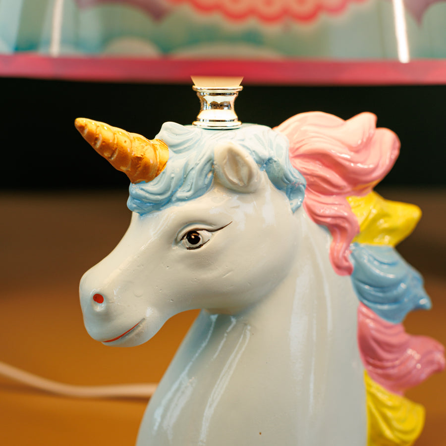 Ceramic blue unicorn for kids room