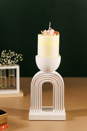 Minimalist pillar candle holder