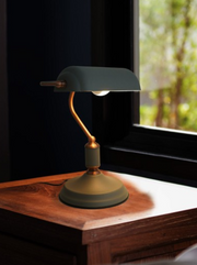 Banker Gray Shade metal Table lamp