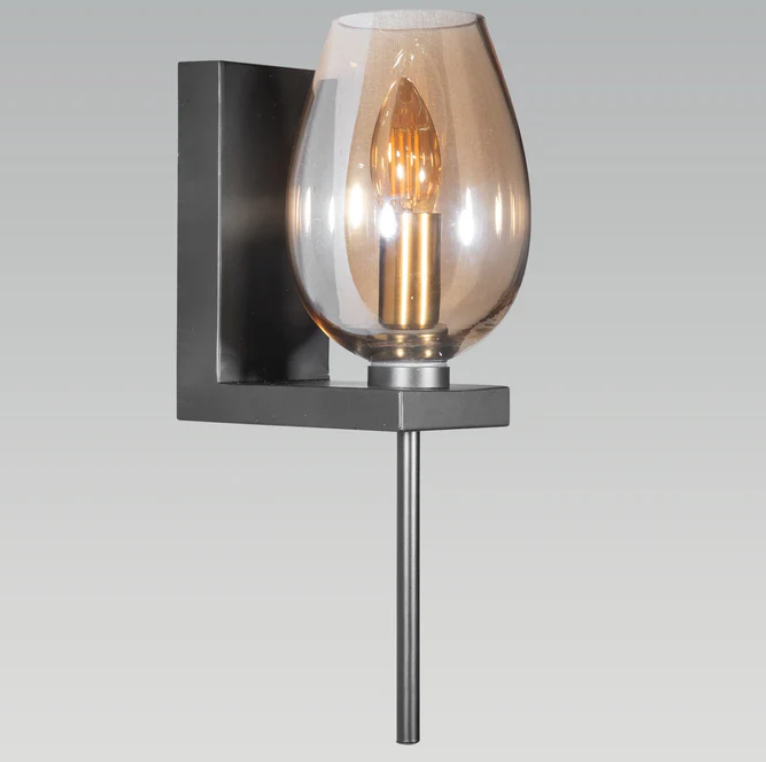 Opera Amber Glass Wall Light