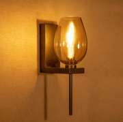 Opera Amber Glass Wall Light