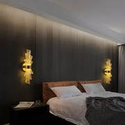 Led Acrylic Modern Golden Metal Wall Light