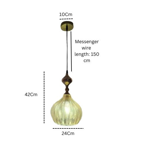 Simple Modern Wrought Iron Glass Chandelier,E27 Single Head