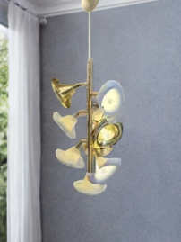 Ceramic Hibicus flowert  Pendant Light