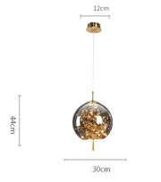 CORAL TREE Modern LED Fairy Big Amber Glass Gold Pendant Lamp Ceiling Light - Warm White