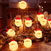 Santa face Christmas String decorative light - 10 hangings