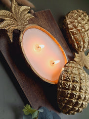 Decorative Home Lights Luxe Pineapple Oudh Scented Candle