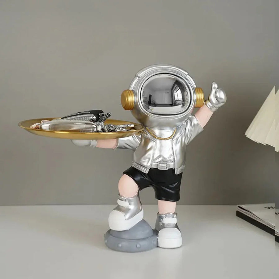 Astronaut Serve Showpiece - Silver