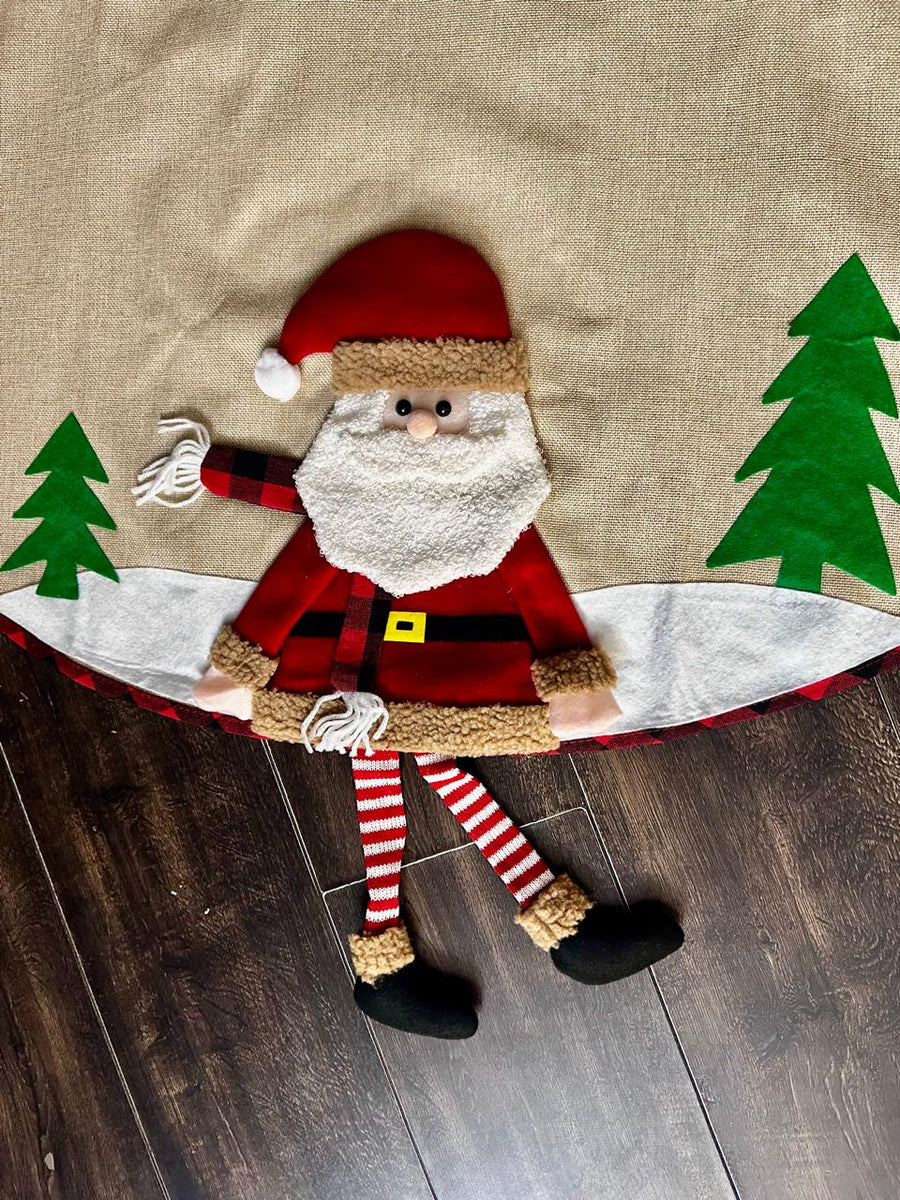 Santa 120 CM -  large Christmas Skirt with hanging legs